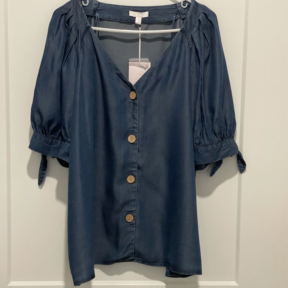 Womens top XXL LC Lauren Conrad chambray